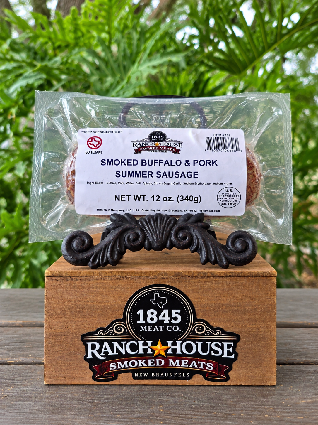 Buffalo & Pork Summer Sausage Chub 12 oz.