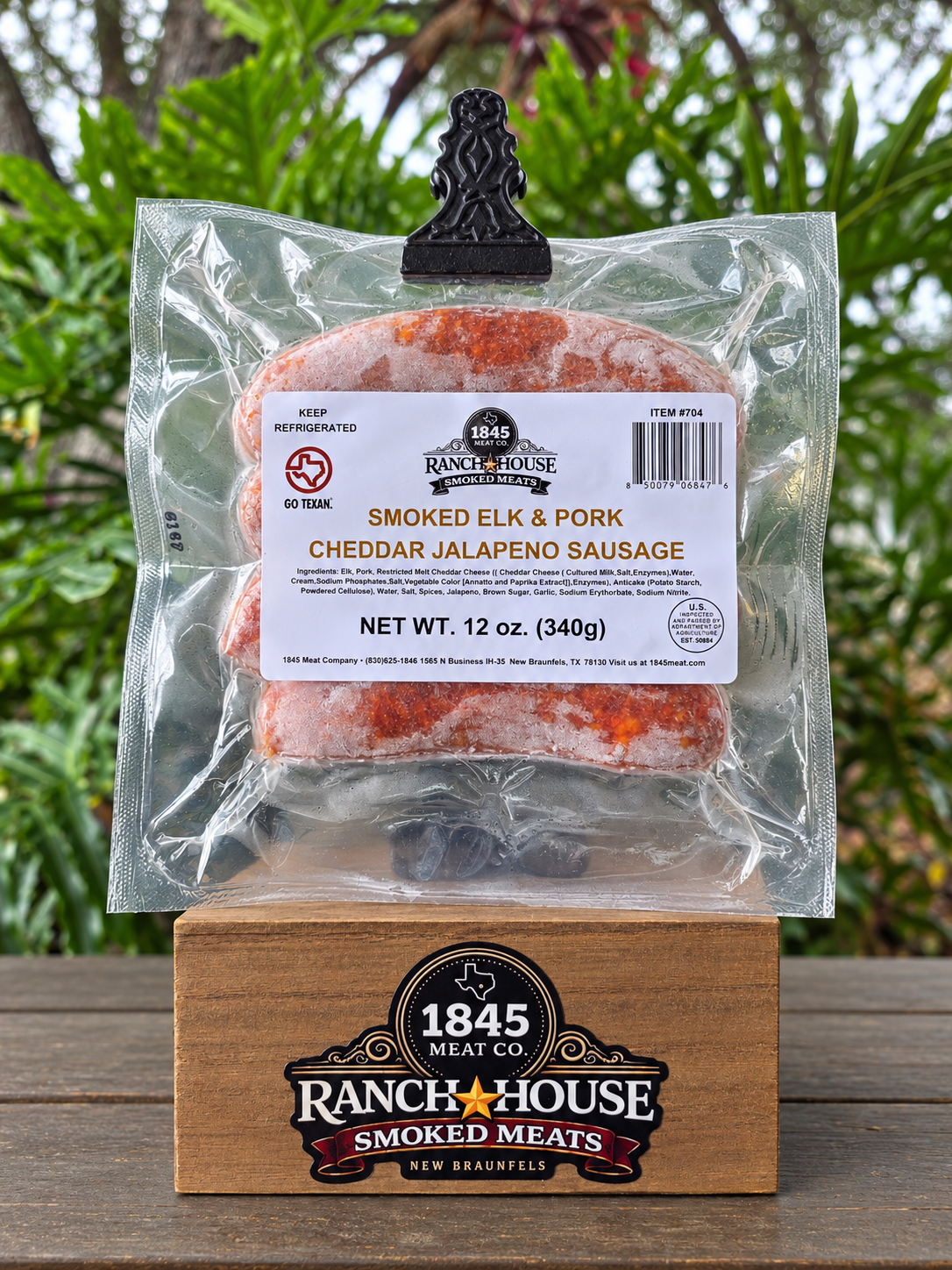 Elk & Pork Cheddar Jalapeno Sausage Links 12 oz.