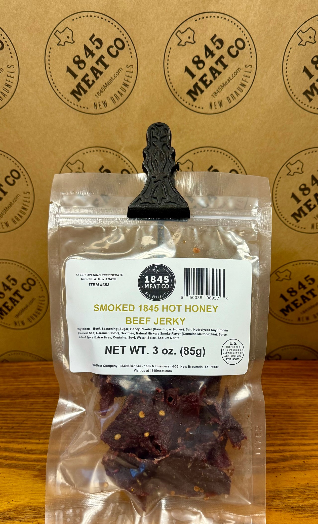 Hot Honey Beef Jerky 3 oz. Bag