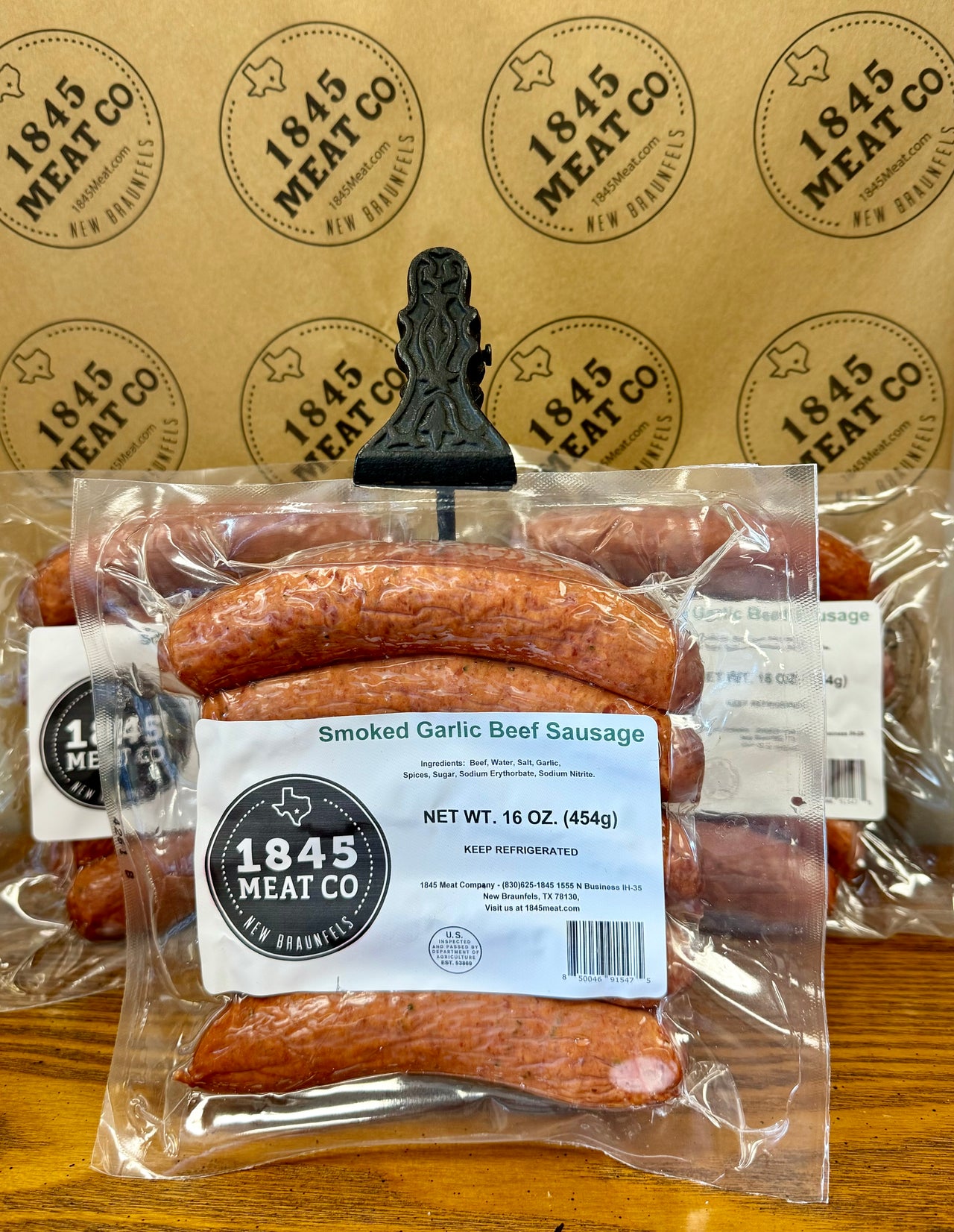 Garlic Beef Sausage 3 - 1 lb. packages Multipack