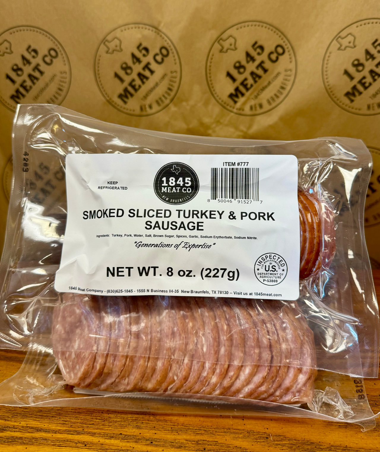 Sliced Turkey & Pork Sausage 8 oz. Package