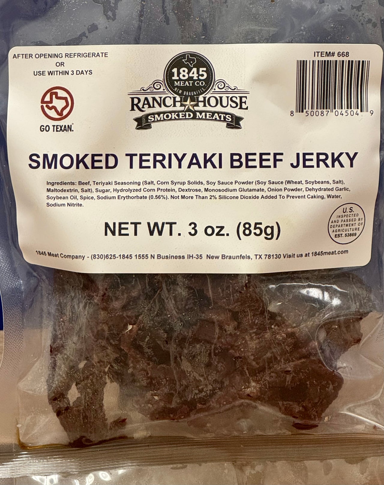 Teriyaki Beef Jerky 3 oz. pkg