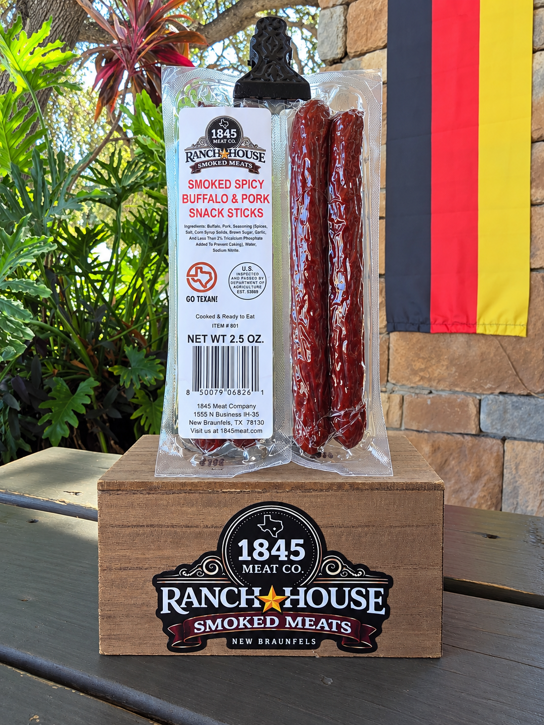 Spicy Buffalo & Pork Snack Sticks 2.5 oz. Package