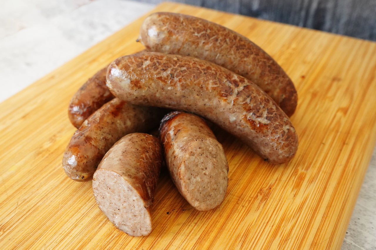 A great taste of our German Heritage with the perfect blend of spices. This pairs wonderfully with a little bit of Chow Chow and a really great mustard.