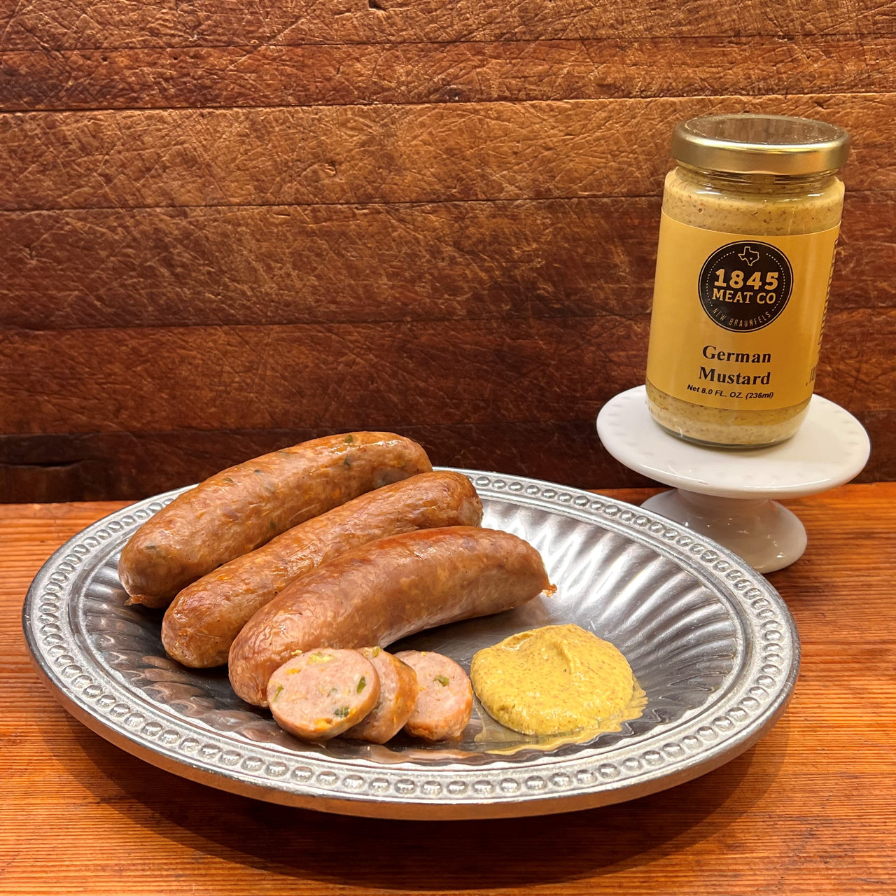 ﻿Our German Mustard is a traditional mustard seed recipe with just right amount of horseradish and spices.