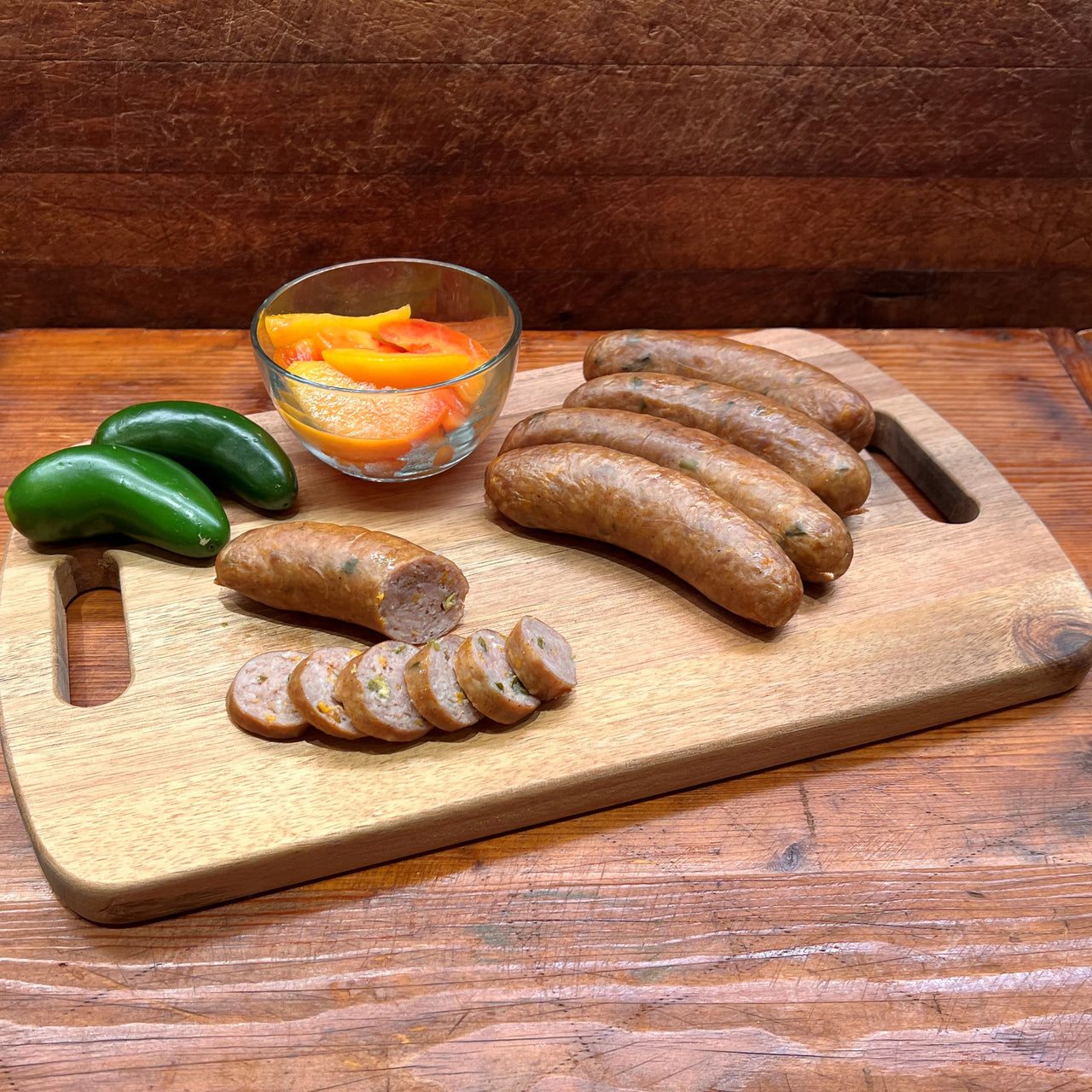 Smoked Peach Jalapeno Sausage 3 - 1 lb. Packages
