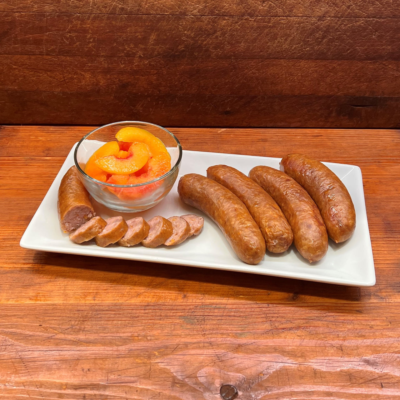 Smoked Peach Sausage 3 - 1 lb. Packages